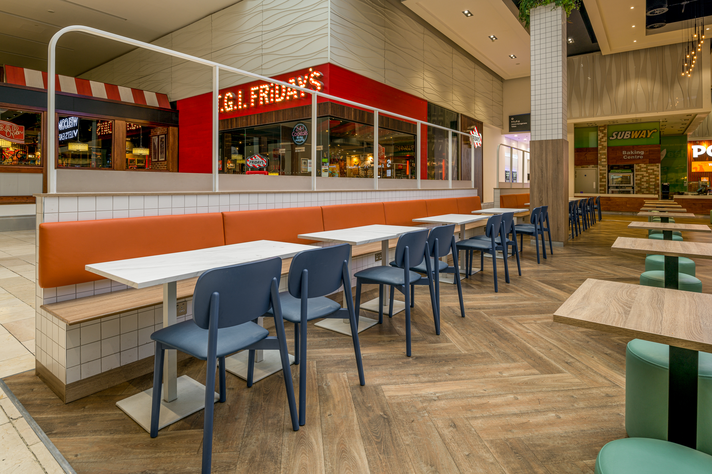 Derbion Shopping Centre bespoke fixed seating