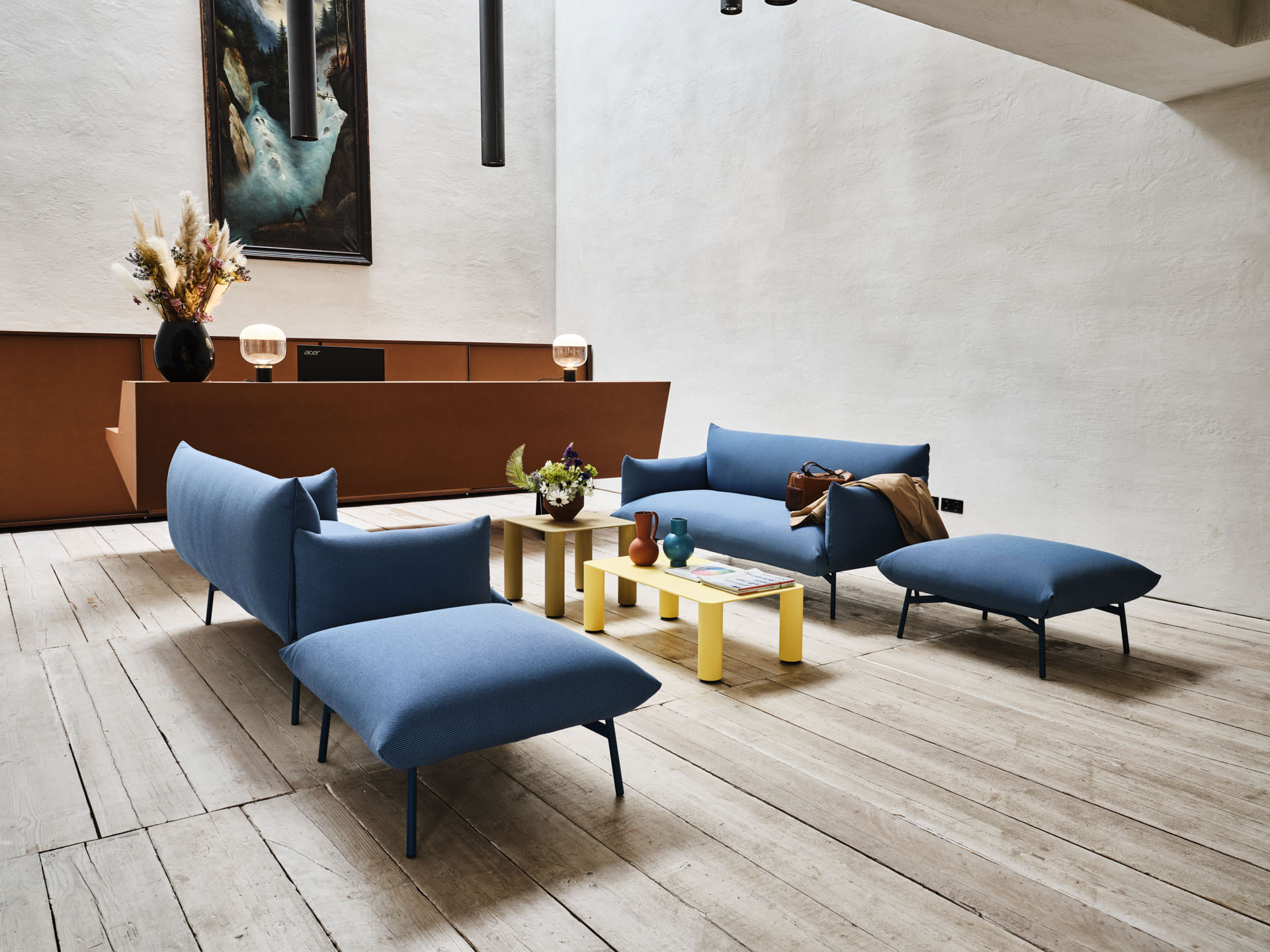 Area sofa collection in blue