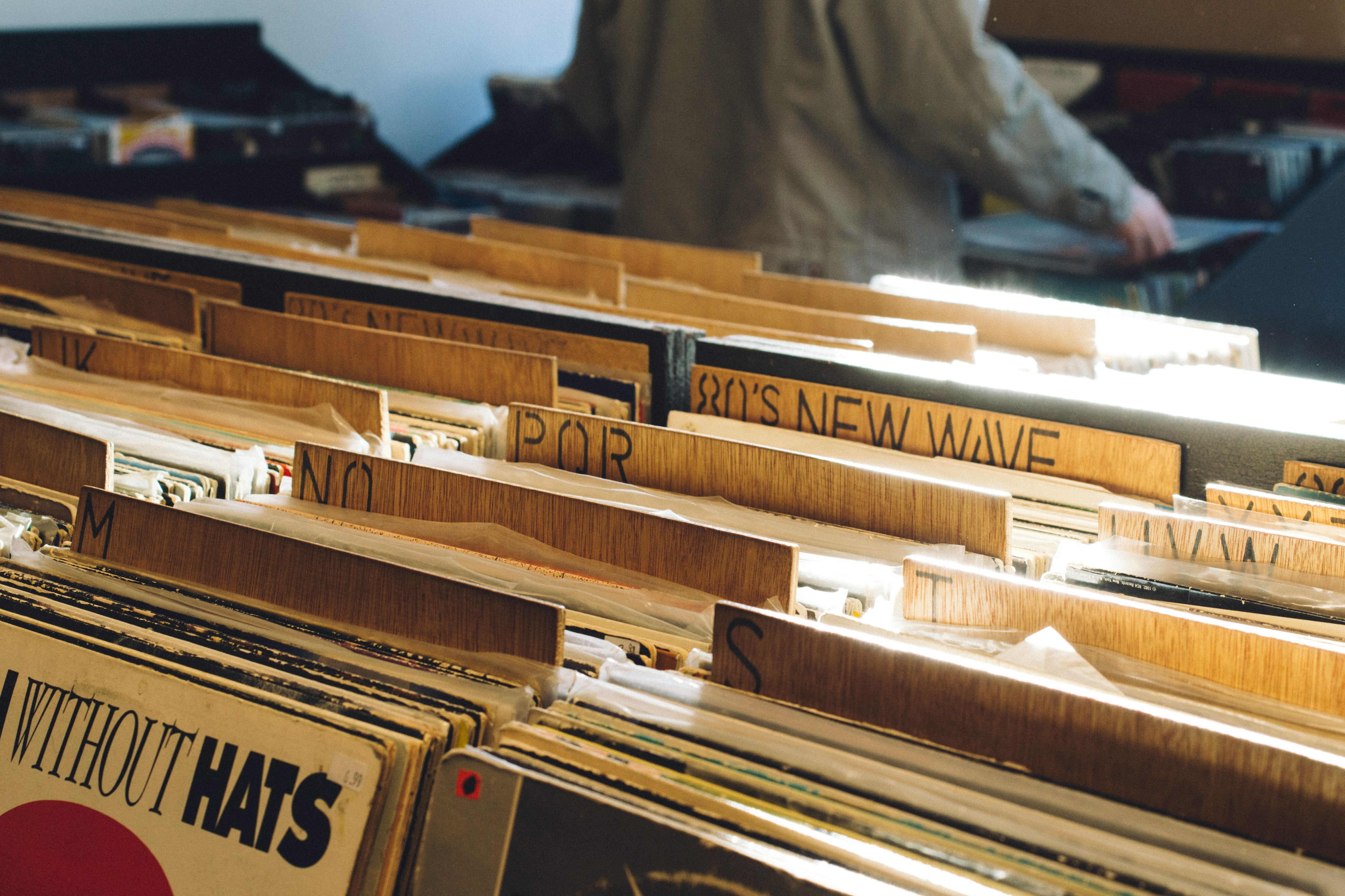 Record shop and vinyls